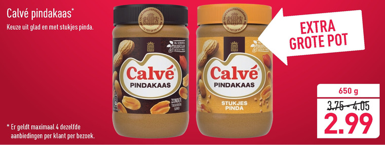 Calve   pindakaas folder aanbieding bij  Aldi - details