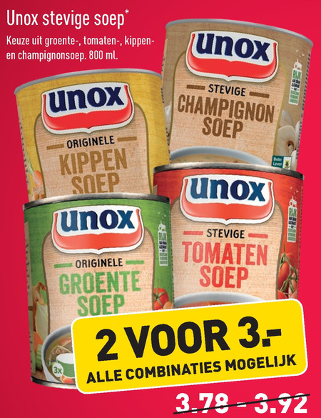 Unox   soep folder aanbieding bij  Aldi - details