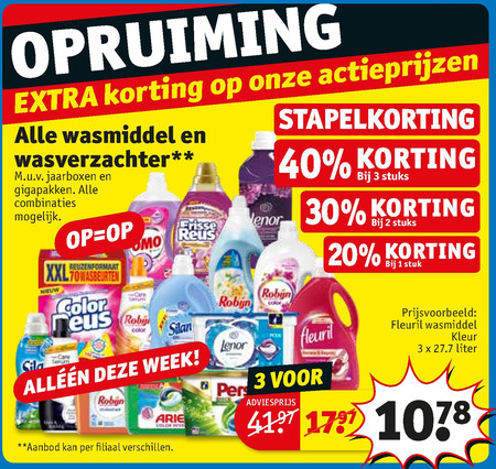 Alle merken   wasmiddel, wasverzachter folder aanbieding bij  Kruidvat - details