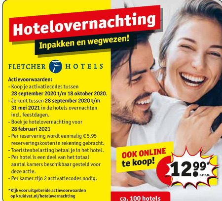 Fletcher Hotels   hotelovernachtingen folder aanbieding bij  Kruidvat - details