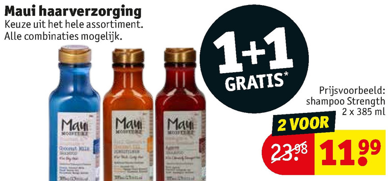 Maui   haarverzorging, shampoo folder aanbieding bij  Kruidvat - details