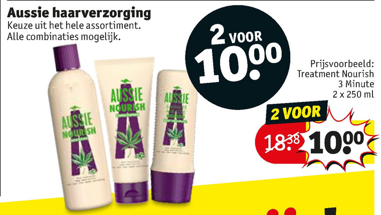 Aussie   haarverzorging, shampoo folder aanbieding bij  Kruidvat - details