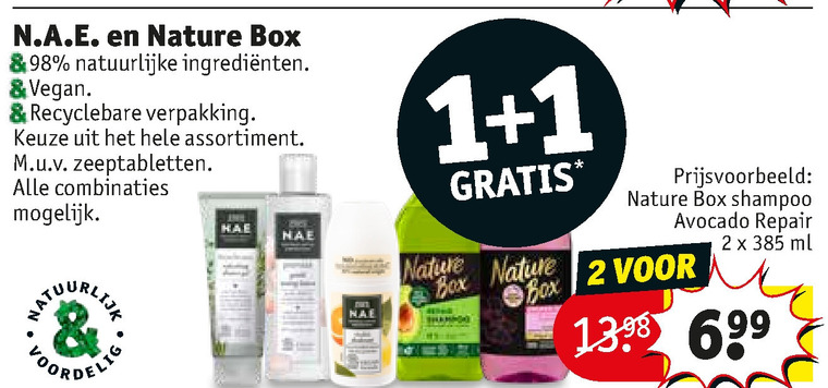 Nature Box   shampoo, douchegel folder aanbieding bij  Kruidvat - details