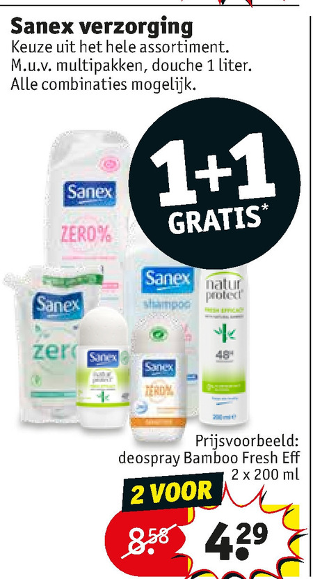 Sanex   deodorant, douchegel folder aanbieding bij  Kruidvat - details