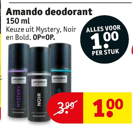 Amando   deodorant folder aanbieding bij  Kruidvat - details