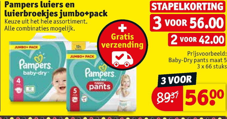 Pampers   luierbroekjes, luiers folder aanbieding bij  Kruidvat - details