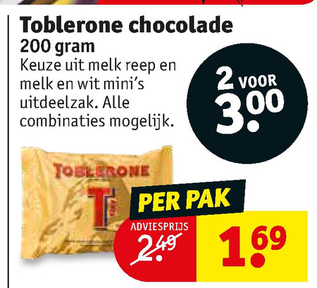 Toblerone   chocolade folder aanbieding bij  Kruidvat - details
