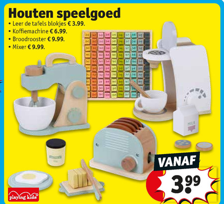 Extractie ginder leerboek houten speelgoed, speelkeukenapparaten folder aanbieding bij Kruidvat -  details