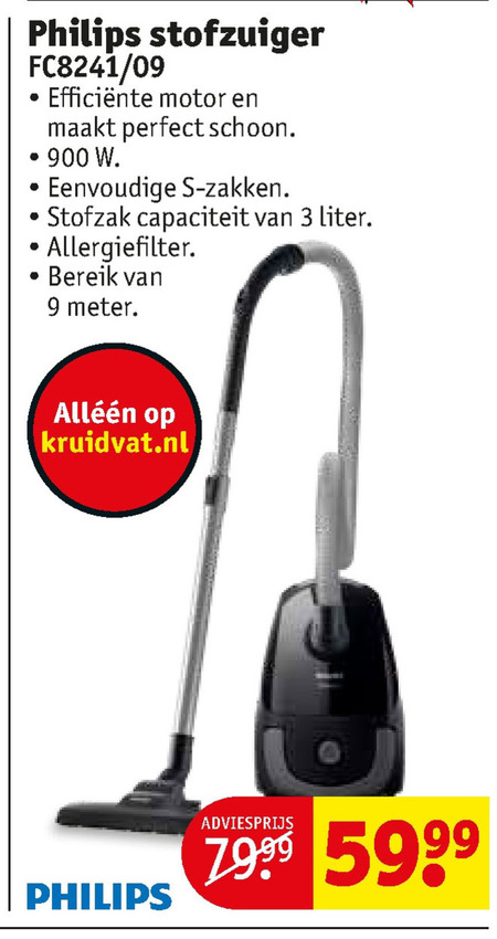 Philips   stofzuiger folder aanbieding bij  Kruidvat - details