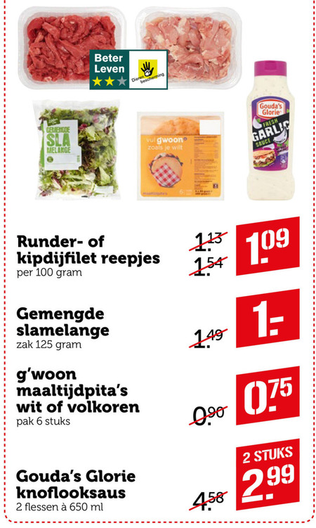 Goudas Glorie   kipreepjes, snacksaus folder aanbieding bij  Coop - details