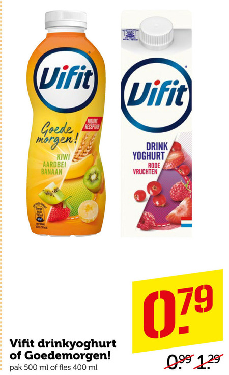 Vifit   melkdrank, drinkyoghurt folder aanbieding bij  Coop - details