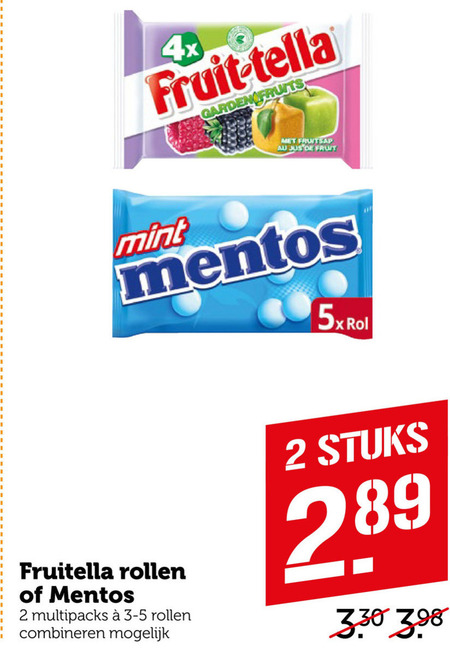 Fruit-Tella   snoep folder aanbieding bij  Coop - details