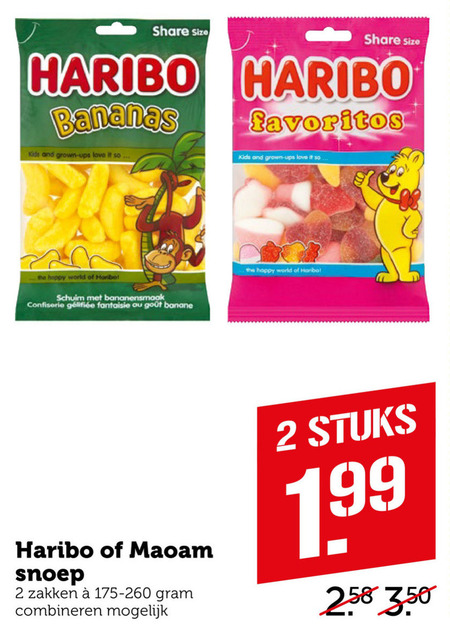 Haribo   snoep folder aanbieding bij  Coop - details