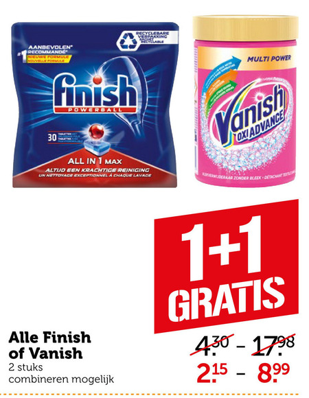 Vanish   vlekkenverwijderaar, vaatwasmiddel folder aanbieding bij  Coop - details