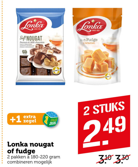 Lonka   fudge, noga folder aanbieding bij  Coop - details