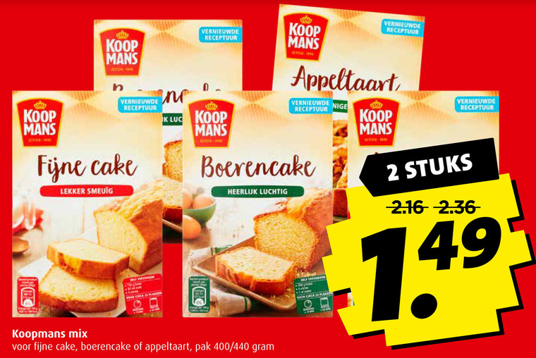 Koopmans   cakemix, bakmix folder aanbieding bij  Boni - details