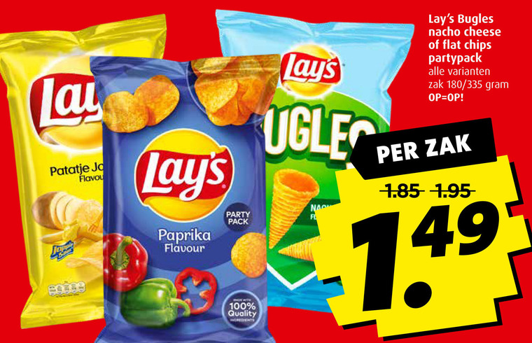 Lays   zoutje, chips folder aanbieding bij  Boni - details