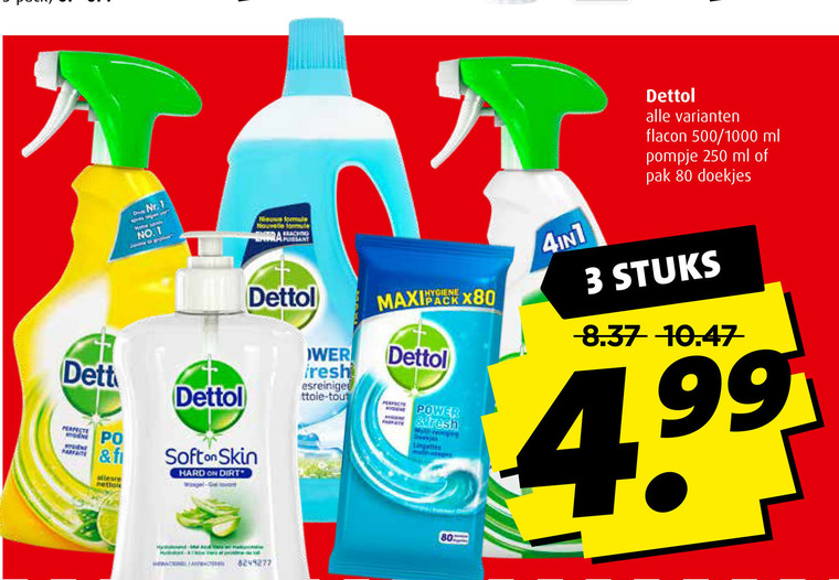 Dettol   allesreiniger, handzeep folder aanbieding bij  Boni - details