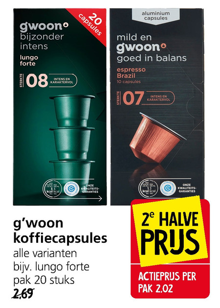 Gwoon   koffiecups folder aanbieding bij  Jan Linders - details