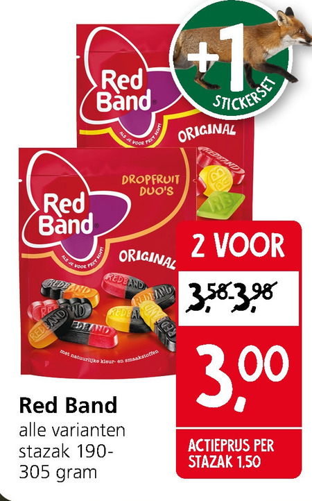 Red Band   snoep folder aanbieding bij  Jan Linders - details