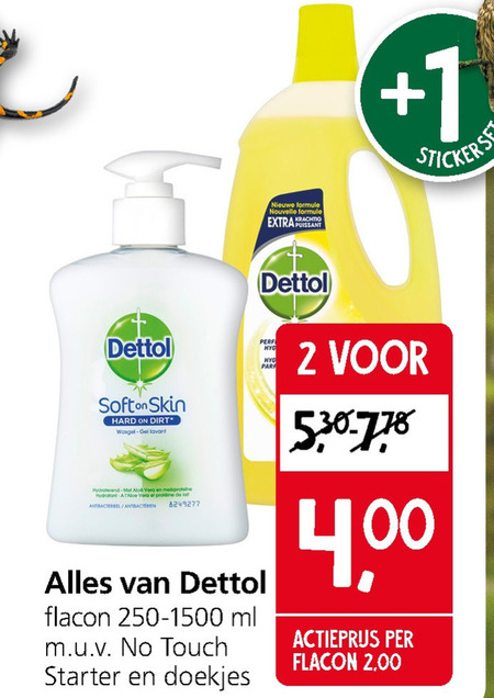 Dettol   handzeep, vochtige schoonmaakdoekjes folder aanbieding bij  Jan Linders - details