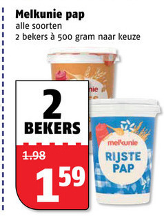 Melkunie   pap folder aanbieding bij  Poiesz - details