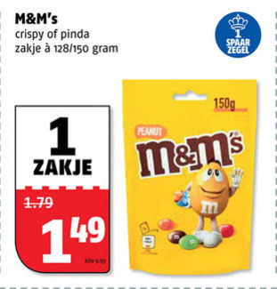 M en Ms   chocolade, chocoladepindas folder aanbieding bij  Poiesz - details