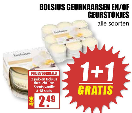 Bolsius   luchtverfrisser, geurkaars folder aanbieding bij  MCD Supermarkt Basis - details