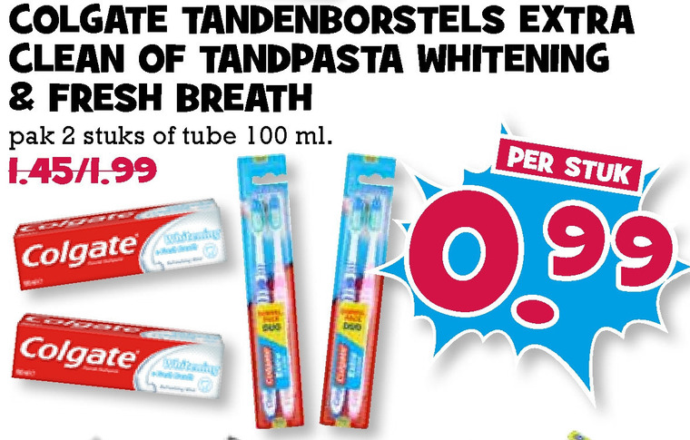 Colgate   tandenborstel, tandpasta folder aanbieding bij  Boons Markt - details