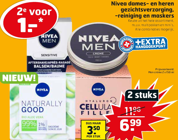 Nivea   dagcreme, gezichtsmasker folder aanbieding bij  Trekpleister - details