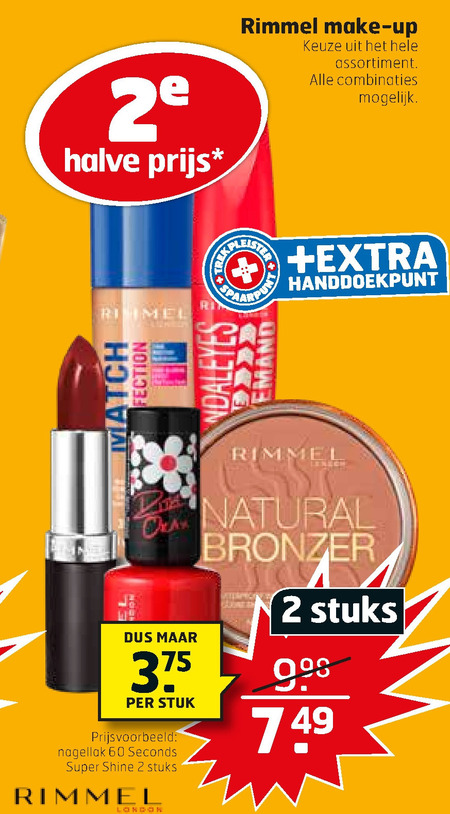 Rimmel   cosmetica, foundation folder aanbieding bij  Trekpleister - details