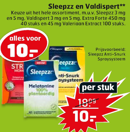 Sleepzz   voedingssupplement folder aanbieding bij  Trekpleister - details