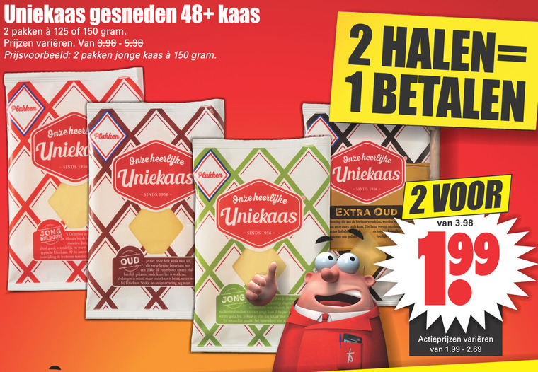 Uniekaas   kaasplakken folder aanbieding bij  Dirk - details