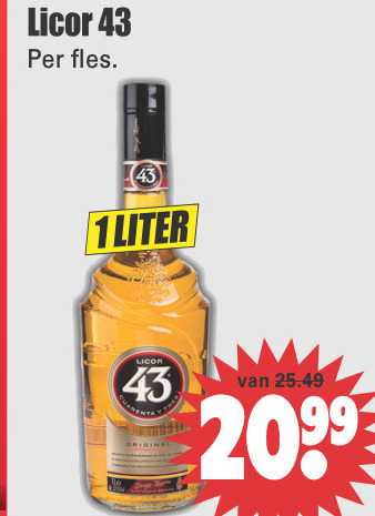 Licor 43   likeur folder aanbieding bij  Dirk - details