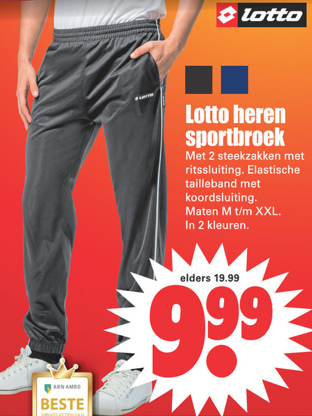 Lotto   heren joggingbroek folder aanbieding bij  Dirk - details