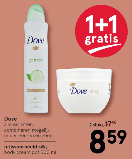 Dove   deodorant, douchegel folder aanbieding bij  Etos - details