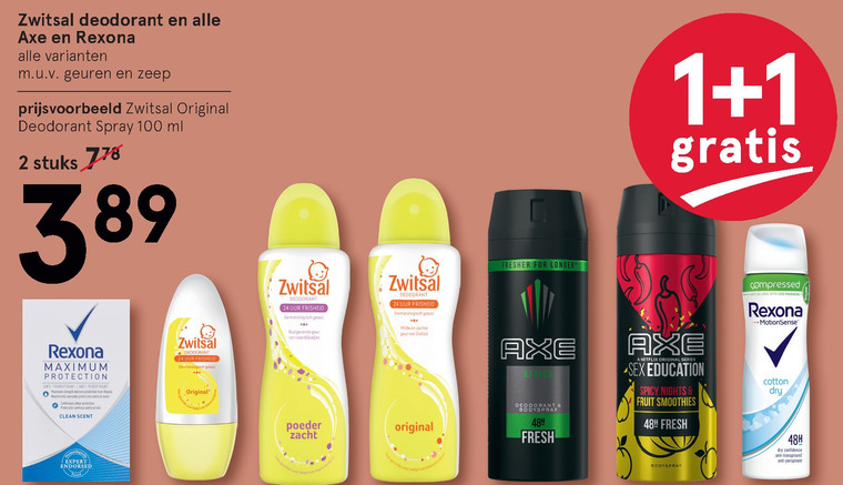 Rexona   deodorant folder aanbieding bij  Etos - details