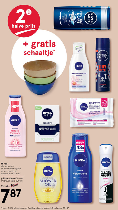 Nivea reinigingslotion, deodorant folder aanbieding bij Etos details