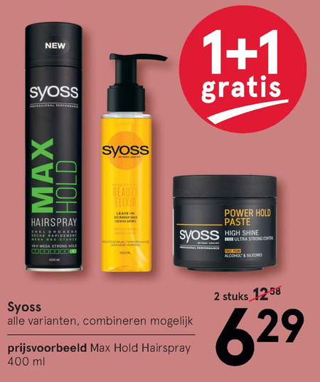 Syoss   shampoo, conditioner folder aanbieding bij  Etos - details