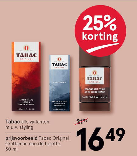 Tabac   eau de toilette, aftershave folder aanbieding bij  Etos - details