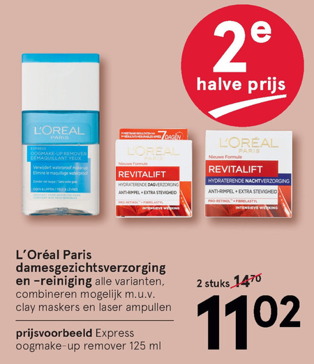 L Oreal   gezichtsverzorging, reinigingslotion folder aanbieding bij  Etos - details