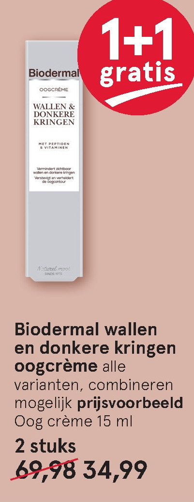 Biodermal   oogcreme folder aanbieding bij  Etos - details