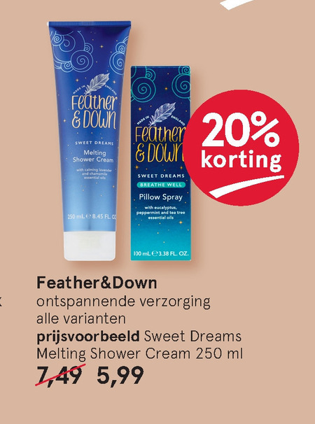 Feather and Down   douchegel folder aanbieding bij  Etos - details