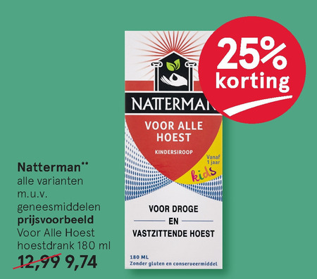 Natterman   hoestsiroop folder aanbieding bij  Etos - details