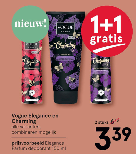 Vogue   douchegel, deodorant folder aanbieding bij  Etos - details