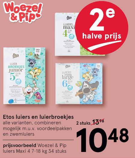 Etos Huismerk   luiers, luierbroekjes folder aanbieding bij  Etos - details