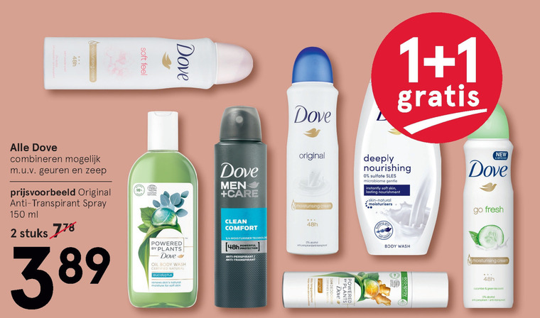 Dove   deodorant, bodylotion folder aanbieding bij  Etos - details