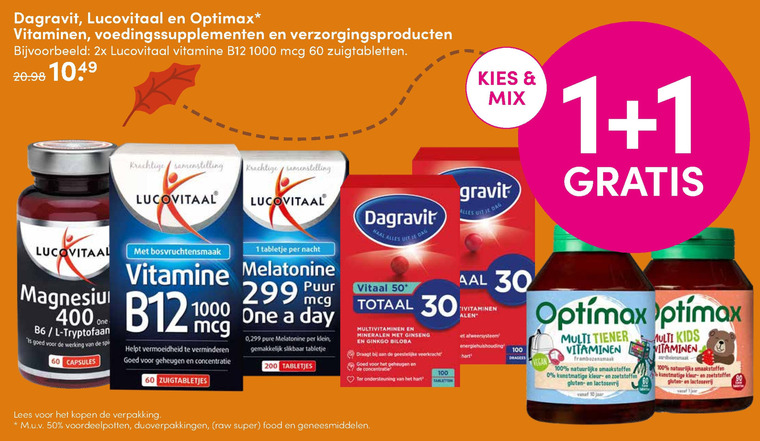 Lucovitaal   multivitaminen, voedingssupplement folder aanbieding bij  DA - details