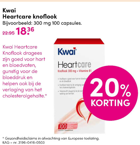 Kwai   voedingssupplement folder aanbieding bij  DA - details