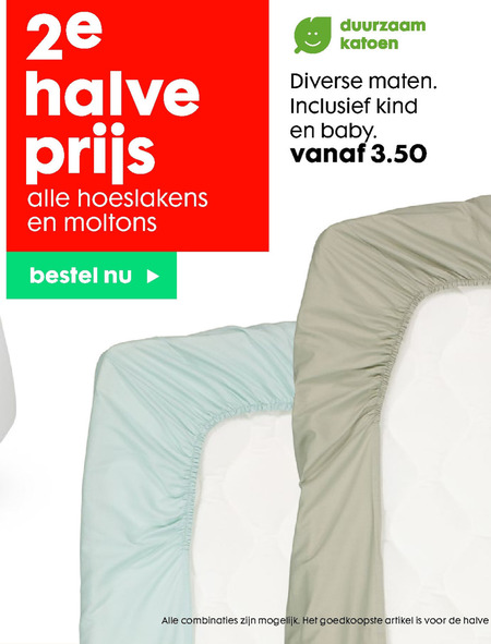 Hema huismerk   hoeslaken, molton folder aanbieding bij  Hema - details